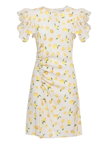 Mar De Margaritas Ruched Printed Dress