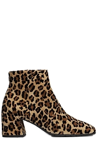 Mara Bini Leopard Printed Zipped Ankle Boots