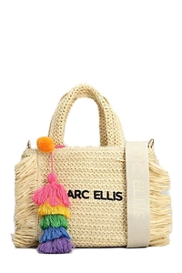 Marc Ellis Logo Embroidered Fringed Tote Bag
