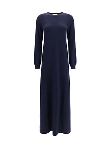 Malo Ribbed Crewneck Long Dress