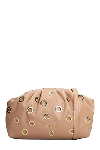 Marc Ellis Daphne Eyelet-Detailed Ruched Clutch Bag