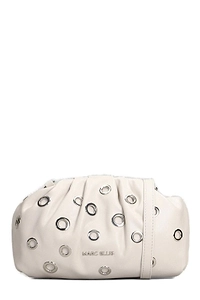 Marc Ellis Daphne Eyelet-Detailed Ruched Clutch Bag