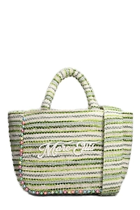 Marc Ellis Embellished Wovened Medium Tote Bag