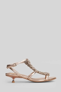 Marc Ellis Embellished Kitten-Heel Sandals