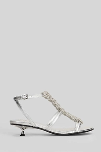 Marc Ellis Embellished Kitten-Heel Sandals