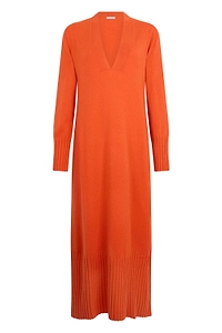 Malo Ribbed Hem Long Dress