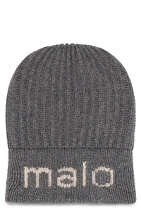Malo Ribbed Logo Beanie Hat
