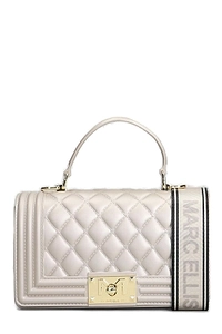 Marc Ellis Flat Square M Logo Plaque Shoulder Bag