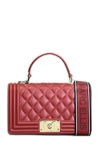 Marc Ellis Flat Square S Logo Plaque Shoulder Bag