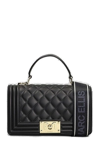 Marc Ellis Flat Square S Logo Plaque Shoulder Bag