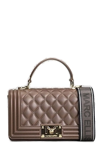Marc Ellis Flat Square S Logo Plaque Shoulder Bag