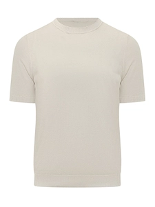 Malo Short-Sleeve Crew Knitted Top