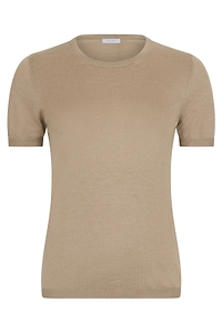 Malo Short-Sleeve Knitted Sweater