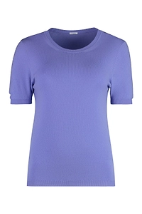 Malo Short-Sleeve Knitted Top