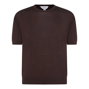 Malo Short Sleeved Crewneck Ribbed T-Shirt