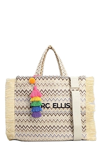 Marc Ellis Logo Embroidered Fringed Tote Bag