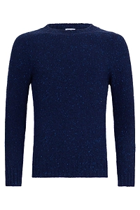 Malo Speckled Crew-Neck Knitted Sweater