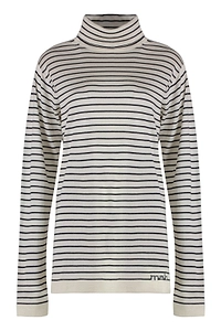 Malo Striped Turtleneck Knitted Sweater