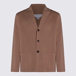 Malo Textured Buttoned Knitted Jacket