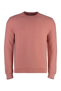 Malo Textured Crew-Neck Knitted Sweater
