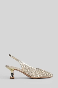 Marc Ellis Woven Slingback Kitten Heel Pumps