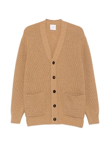 Malo Waffle-Knit Button Cardigan