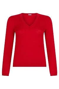 Malo V-Neck Long-Sleeve Knitted Sweater