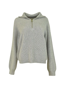 Malo Zip Collar Knitted Sweater