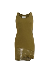 Maison Margiela Taped Ribbed Mini Dress