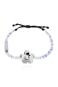 Beaded Floral Charm Bracelet