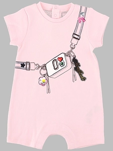 Marc Jacobs Belt Print Short-Sleeve Bodysuit