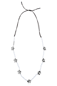 Beaded Floral Pendant Necklace