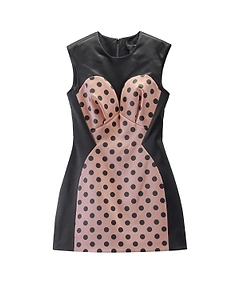 Marc Jacobs Seamed Up Dots Satin Dress