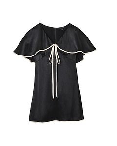 Marc Jacobs Contrast-Trim Cape Mini Dress