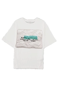 The Marc Jacobs Kids Crumpled Logo Print T-Shirt