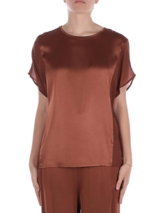 Manila Grace Bow At The Neck Satin Blouse