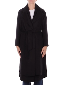 Manila Grace Double-Breasted Belt Coat