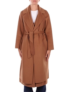 Manila Grace Double-Breasted Belt Coat