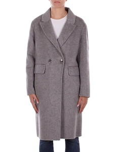 Manila Grace Double-Breasted Bouclé Coat
