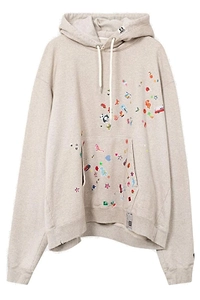 Maison Mihara Yasuhiro Kids Sticker Printed Hoodie