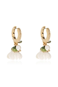 The Rooted Daisy Hoop Earrings