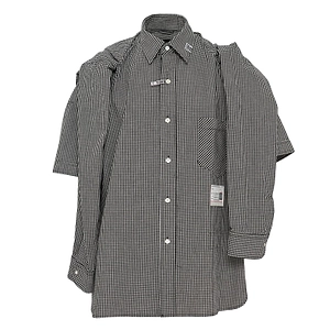 Maison Mihara Yasuhiro Shawl Layered Buttoned Shirt