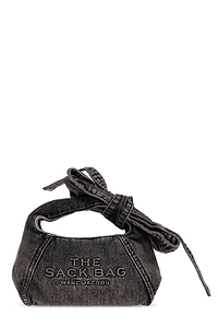 The Bow Denim Mini Sack Bag