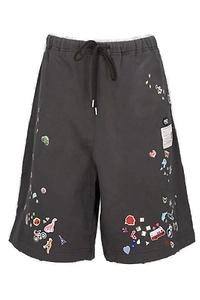 Maison Mihara Yasuhiro Sticker Patch Drawstring Shorts