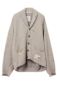 Maison Mihara Yasuhiro Sweatshirt Combined Knit Cardigan