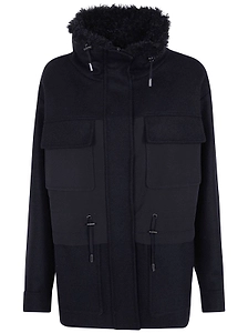 Mantu Hooded Peacoat Coat