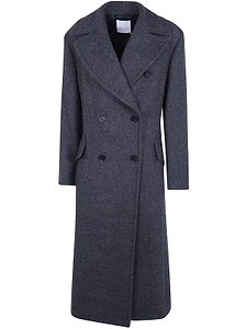 Mantu Double-Breasted Long Coat