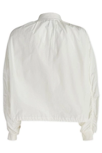Mantu Ruched Drawstring Bomber Jacket