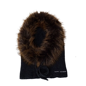 Marc Jacobs Faux Fur Trim Balaclava Headwear