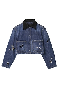 Marc Jacobs Grommet Cropped Denim Jacket